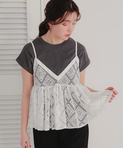 アソートレースキャミソールビスチェ