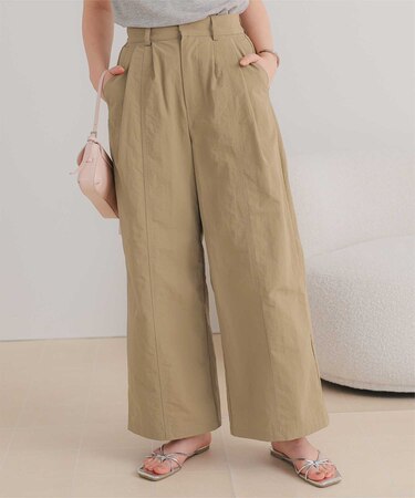 撥水ワイドデザインパンツ