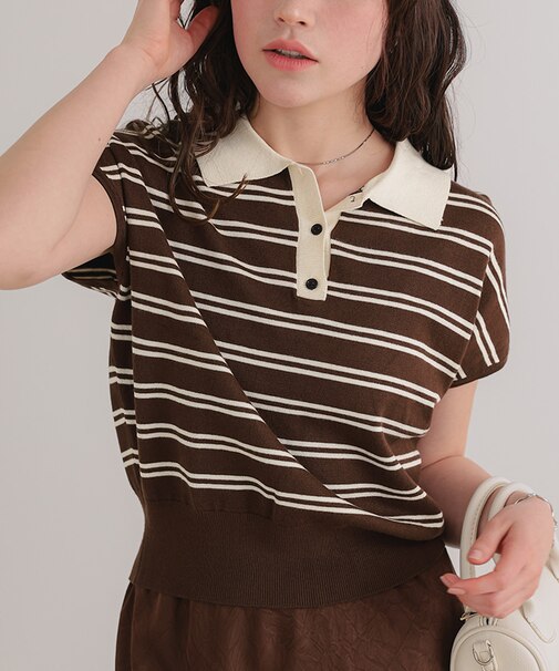 フレンチスリーブポロニット