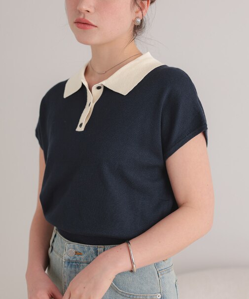 フレンチスリーブポロニット