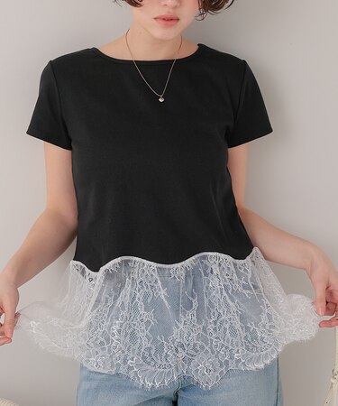 レースドッキングTシャツ