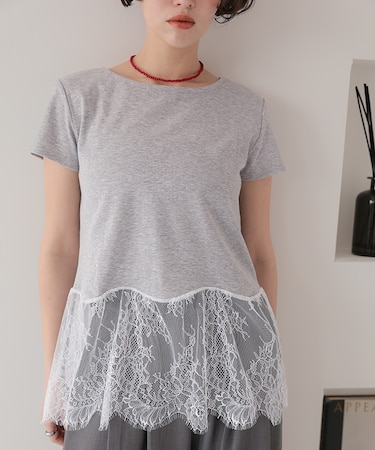 レースドッキングTシャツ