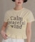 シャーリングロゴプリントTシャツ