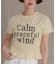 シャーリングロゴプリントTシャツ