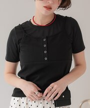 キャミソールトップスドッキングTシャツ