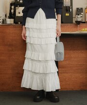 フリルティアードイージースカート