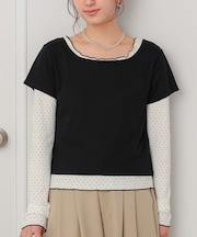 半袖レイヤードカットソーSET