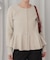 ミニゴールド釦モヘアタッチペプラムニット