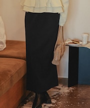 裏起毛Iラインスカート