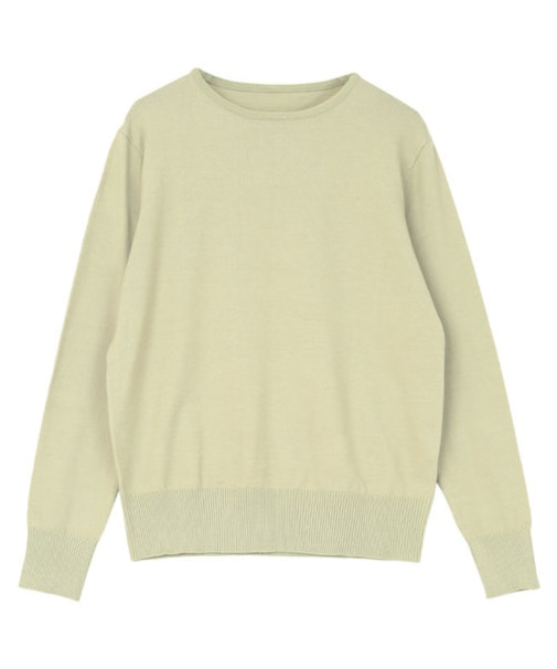 カシミヤタッチクルーネックニットトップス