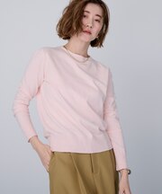 カシミヤタッチクルーネックニットトップス