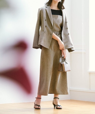 リネンライクダブルジャケット