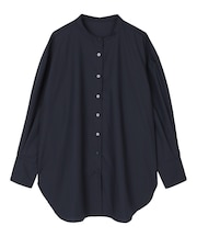 釦バックスリットチュニックシャツ