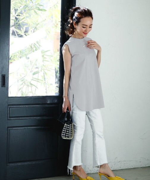 シルケットチュニックタンク