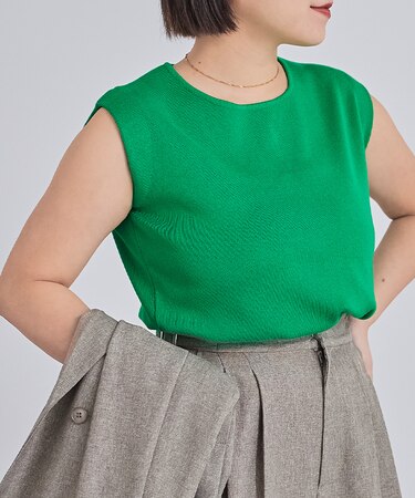 フレンチスリーブニットトップス