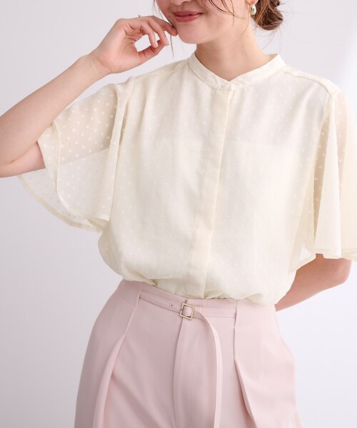 【最終値下げ9000円】ストーンフレアスリーブドットスリット　Leja 最終値下げ9000円】ストーンフレアスリーブドットスリット Leja