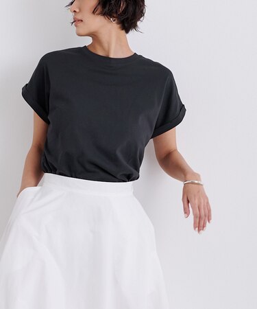 汗染み防止ダブルカフスTシャツ