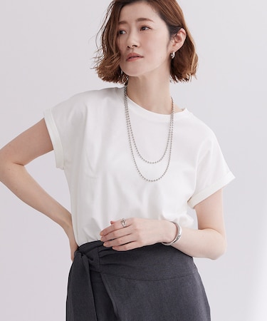 汗染み防止ダブルカフスTシャツ