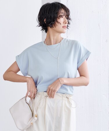 汗染み防止ダブルカフスTシャツ