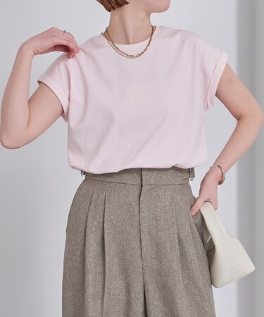 汗染み防止ダブルカフスTシャツ