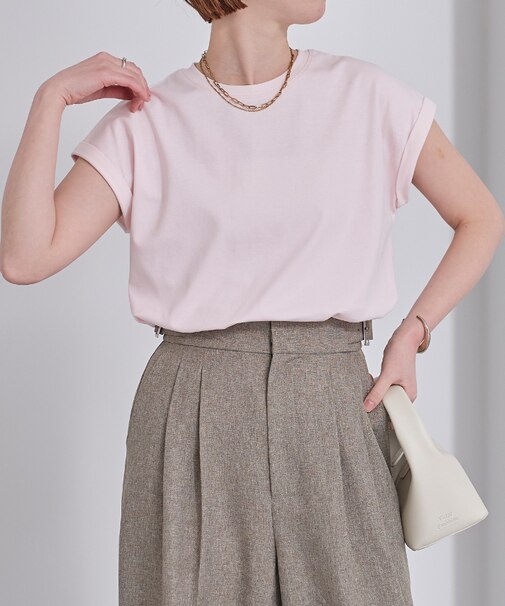 汗染み防止ダブルカフスTシャツ