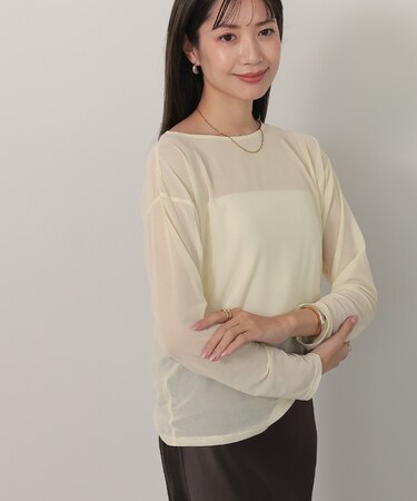 シアーボートネックプルオーバー