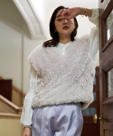 シャギーコクーンベスト