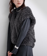 シャギーコクーンベスト