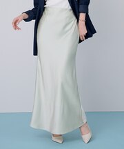 サテンマーメイドマキシスカート