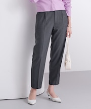 ウールライクツイルセンタープレステーパードパンツ