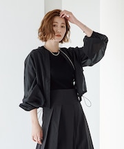 ドローストリングシアーブルゾン