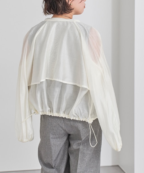 ドローストリングシアーブルゾン