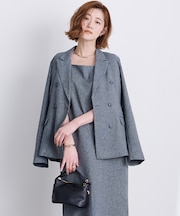 リネンライクダブルブレストジャケット