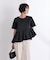 アシンメトリーフリルドッキングTシャツ