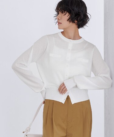 UVケアコンパクトベーシックニットカーディガン