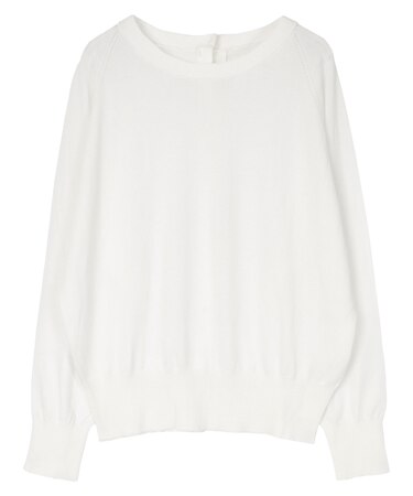 UVケアバックゴールド釦ニット