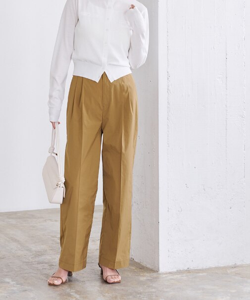 撥水ツータックワイドパンツ