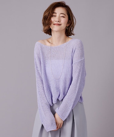 透かし編みサマーニット