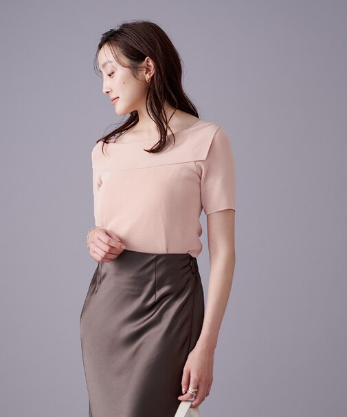 デコルテデザインニット