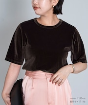 ベロアハーフスリーブTシャツ