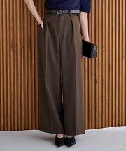センタープレスタックワイドパンツ