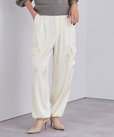 サテンパラシュートパンツ