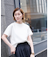 ボンディングクロップドプチハイネックTシャツ