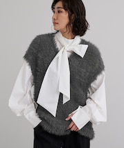 シャギーニットベスト