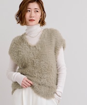 シャギーニットベスト