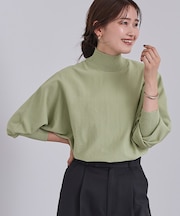 スポンディッシュハイネックドルマンスリーブニット