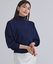 スポンディッシュハイネックドルマンスリーブニット