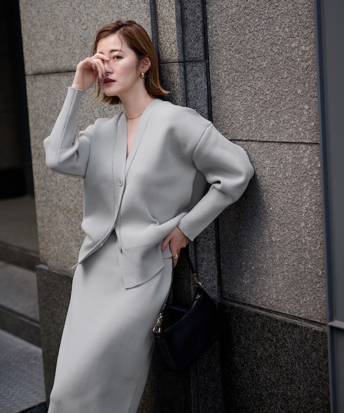 洗える】和紙 ニットカーディガン｜コムサの通販｜&mall（アンドモール