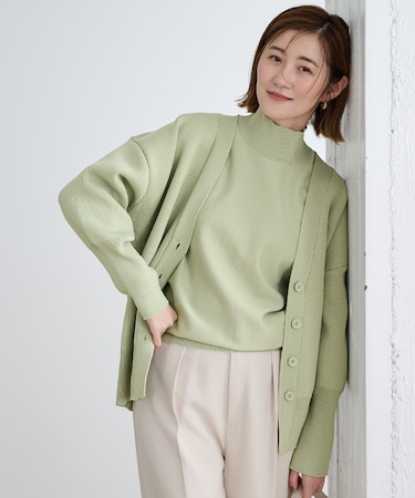 スポンディッシュVネックニットカーディガン