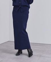 スポンディッシュ美シルエットニットタイトスカート